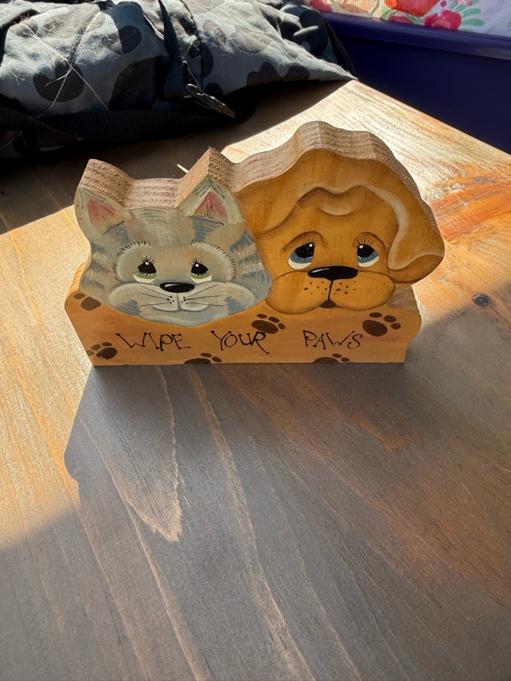 Wipe your paws vintage animal decor